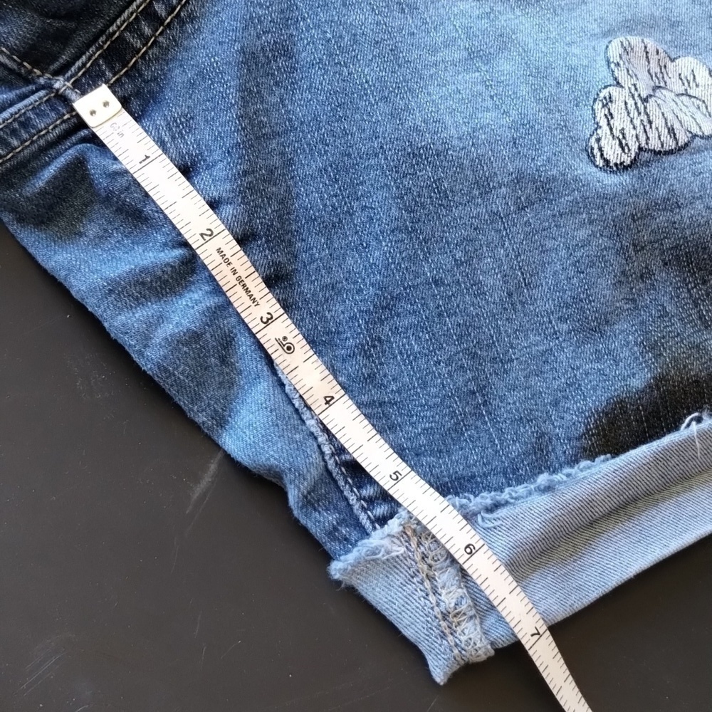 TORRID Premium Jean Shorts Patches & Paint Size 20 Designed in LA 90's - Picture 14 of 14
